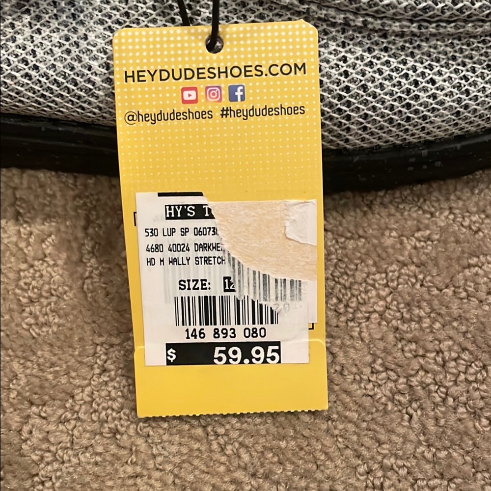 NWT Hey Dude Men’s Gray Loafers - Picture 3 of 7